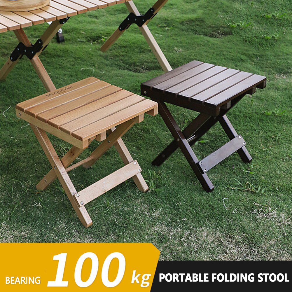 Outdoor Mini Folding Chair Wooden Bench For Camping Fishing Travel Hiking Chair Portable Stool Ultralight Durable Chair Seat