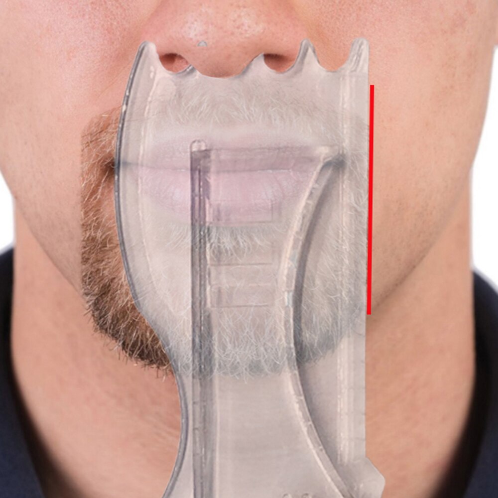 Beard Styling Shaping Template Ruler 360 Rotation Men Beard Tool Comb Barber Tool