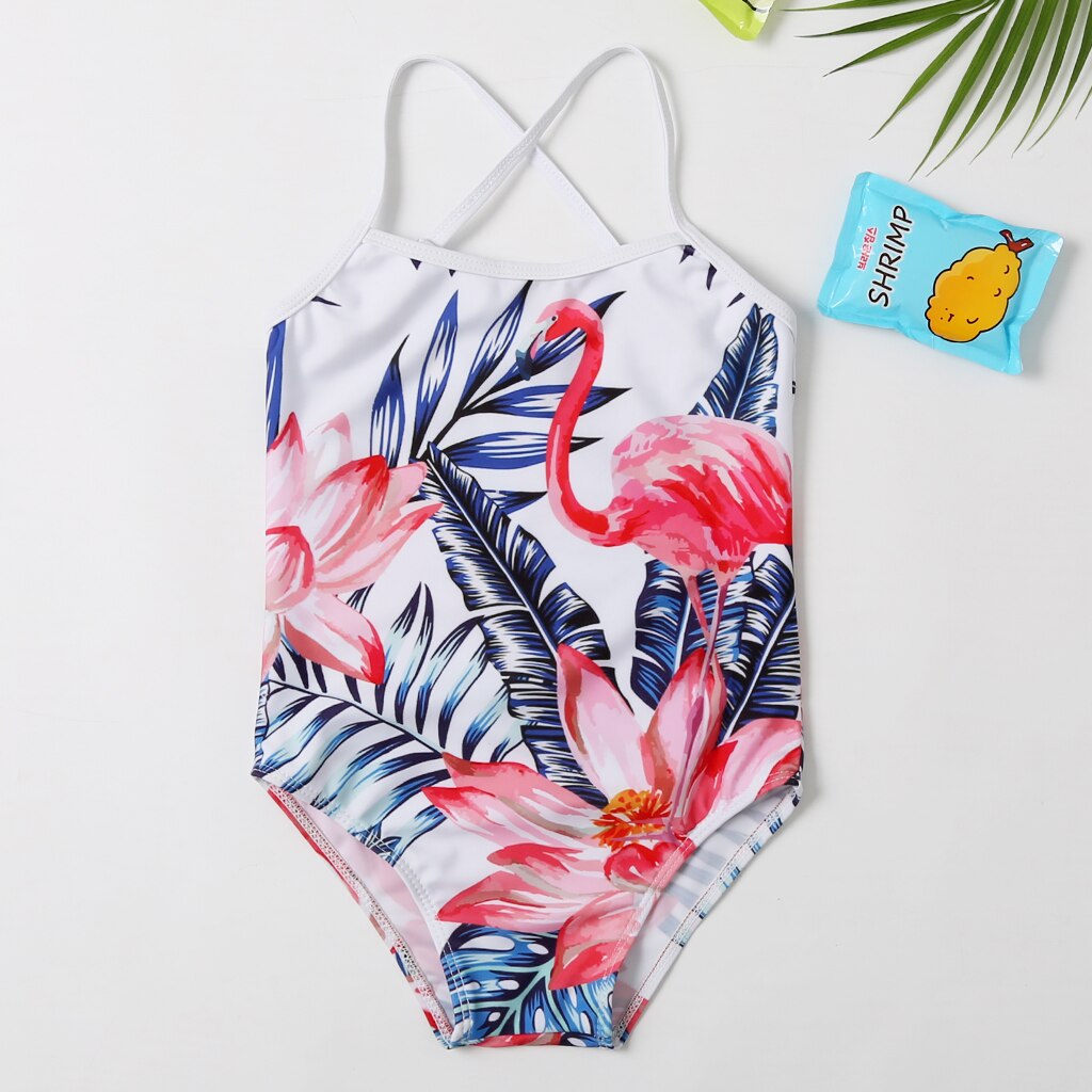 Strandkläder mamma och jag bikini flamingo baddräkt grimma tjej och kvinnor bikini set familjematch badkläder
