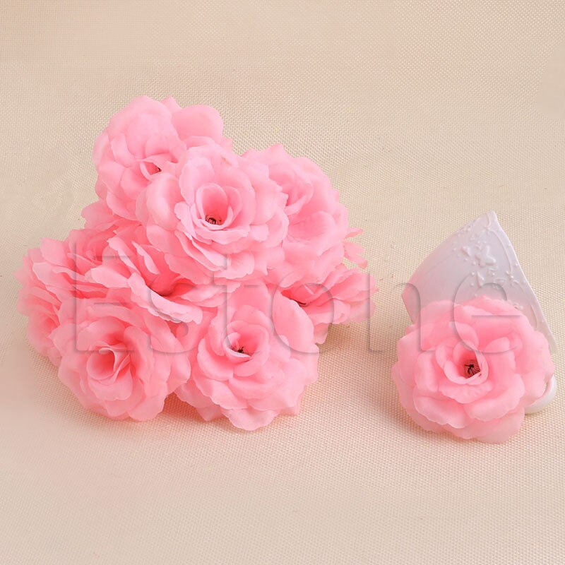 20Pcs Roses Artificial Silk Flower Heads DIY Small Bud Party Wedding Home Decor: PK