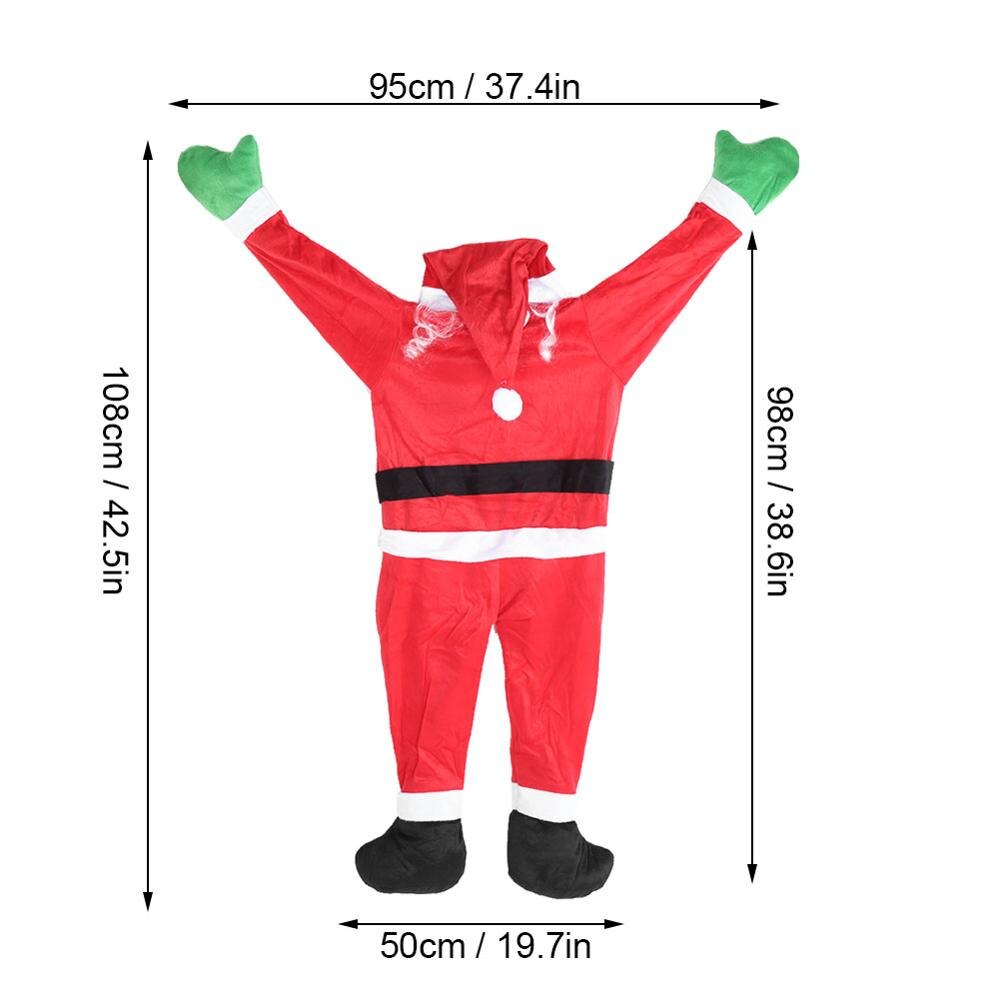 Santa Claus decorative clothes Hanging Christmas flannelette decorative clothes