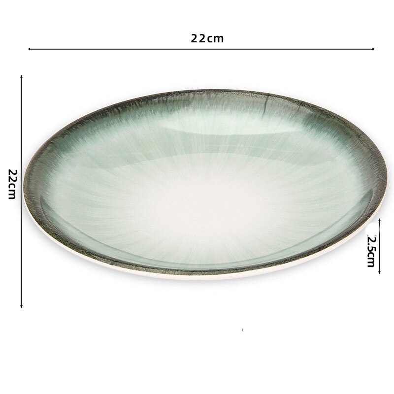 Gradient Kleur Food Grade Plastic Servies Ontbijt Borden Diner Borden En Schotels Keuken Lade Platen: D