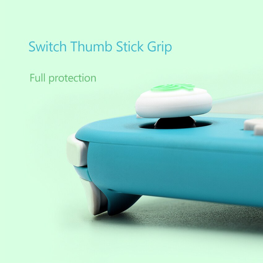 YuXi-Tapas de agarre de Thumb Stick analógico de silicona, cubierta de Joystick para Nintendo Switch Lite, mando Joy-Con, NS