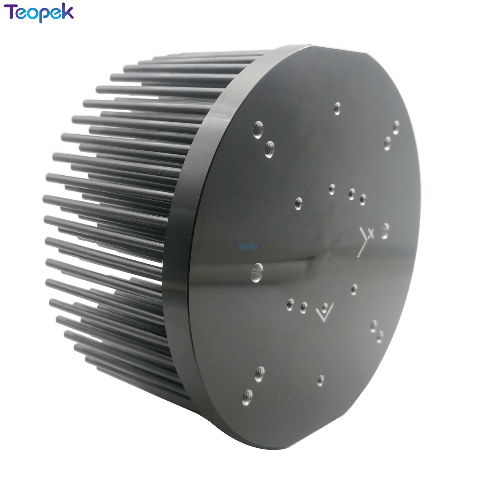 Disipador térmico de aluminio con pasador redondo, disipador de calor de 133mm de diámetro, Din, para CXA350, CXB3590