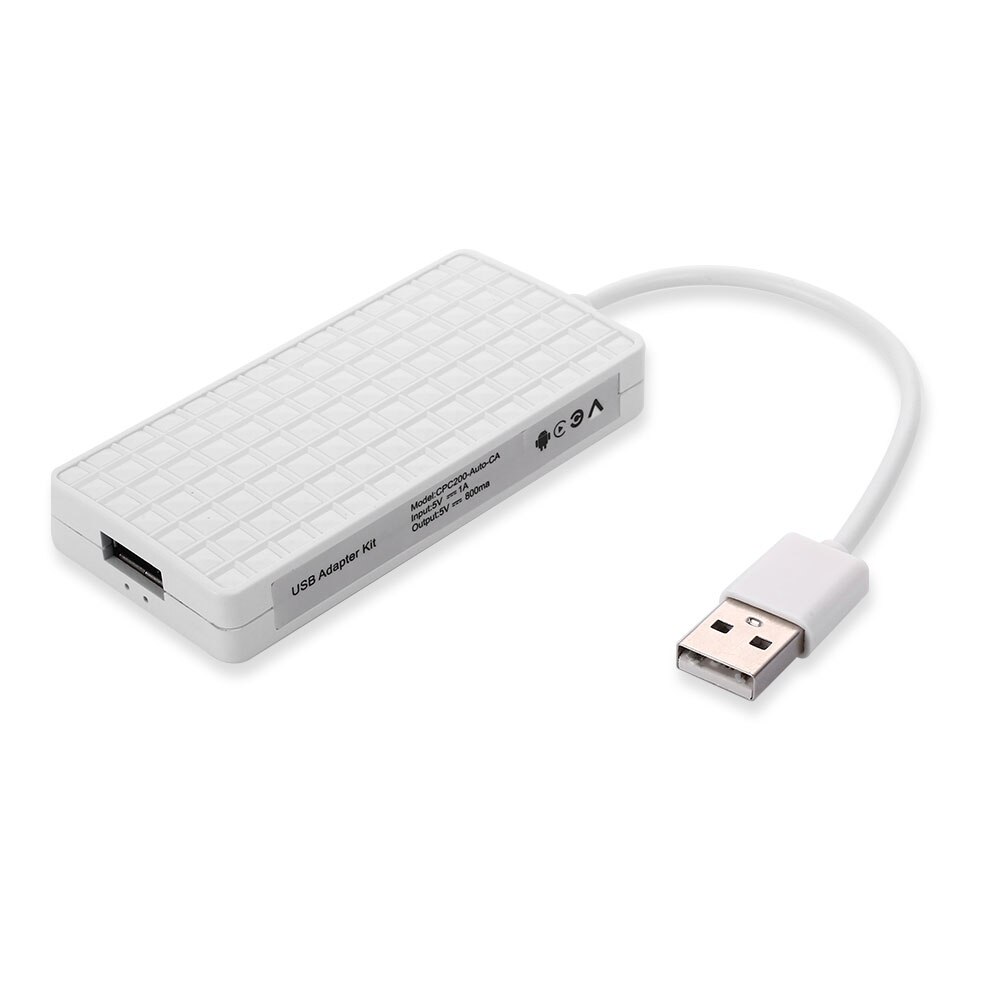 LAMJAD Vehemo Wired Carplay USB Android Auto Dongle CarPlay per schermo Android Plug and play navigazione Player Box mirrorlink: WHITE