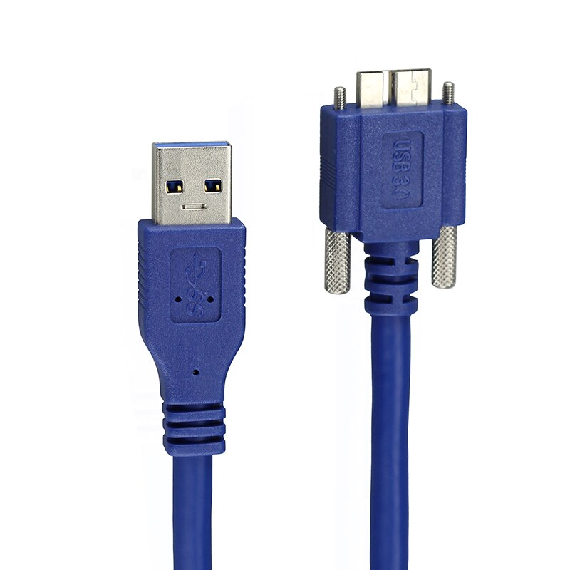 Micro USB3.0 to USB3.0 Data Transfer Cables USB Fixed Screw Holes Lines for usb3.0 interface industrial camera