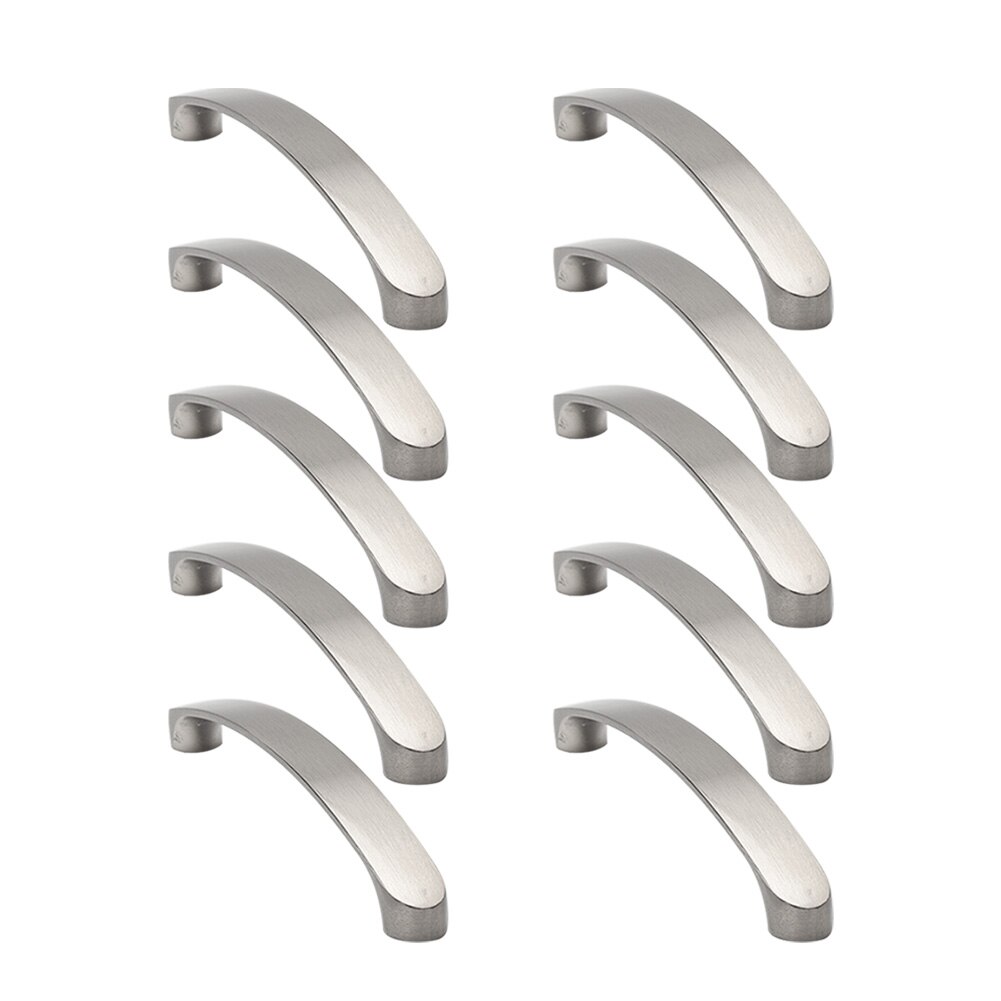 Home Brushed Nickel Aluminium Alloy Cabinet Pulls Silver Hardware Universal Door Handle Furniture Drawer Easy Install Cupboard