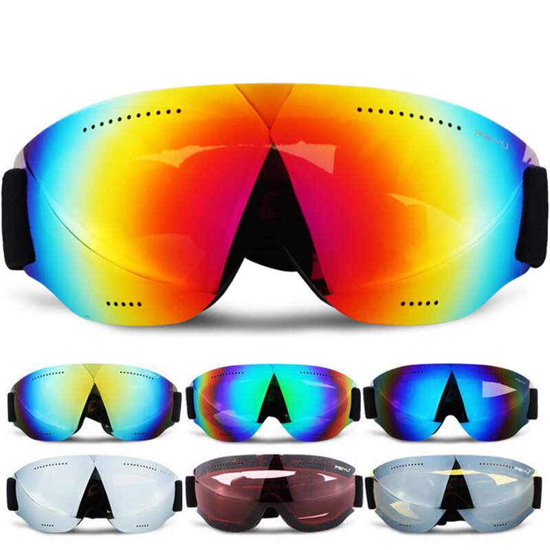 Professionele Hd Skibril UV400 Anti-Fog Ski Brillen Winter Winddicht Snowboard Bril Spiegel Lens Skiën Goggles