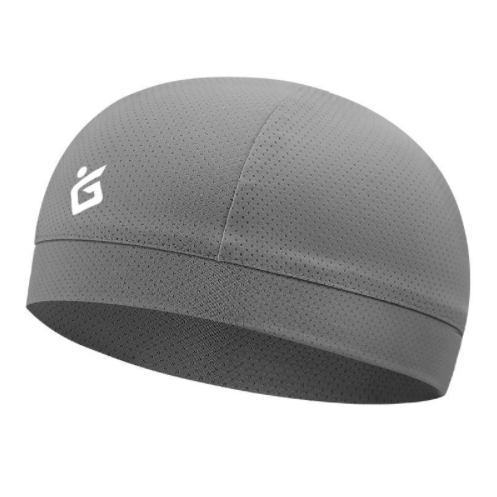 Cooling Skull Cap Breathable Sweat Wicking Cycling Running Cap Ice Fabric Anti-UV Bicycle Head Scarf Helmet Liner Fishing Hat: gray 01