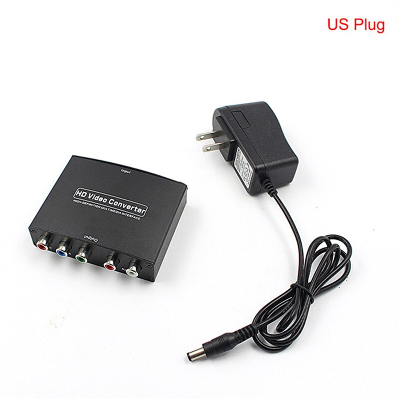 1080P HD HDMI vers RGB composant (YPbPr) vidéo + R/L Audio adaptateur royaume-uni/AU/ue/royaume-uni convertisseur de prise HD TV CK HDMI vers RGB convertisseur: US