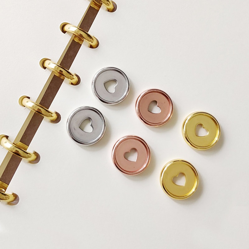 23Mm Binding Ring Paddestoel Gat Knop Notepad Plastic Losbladige Spoel 360 Graden Opvouwbare Plastic Schijf Plastic Gesp kantoor