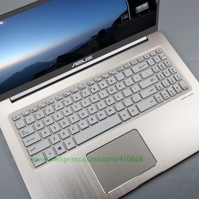 15.6 inch Laptop Keyboard Cover Skin For Asus VivoBook Pro 15 N580 N580G N580GD N580VD M580VD M580 NX580VD YX570ZD YX570ud YX570: Silver