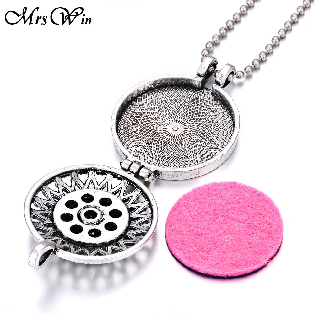 neue Snap Schmuck Halsketten Aroma Parfüm Aroma Diffusor Medaillon Anhänger Halskette Fit 20mm 18mm Druckknopf Schmuck