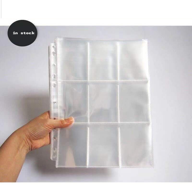 10pcs Wallet Album Page Collection 90 Pockets Trading Game Card Sets Storage Card Storage Bag Home Storage Bag