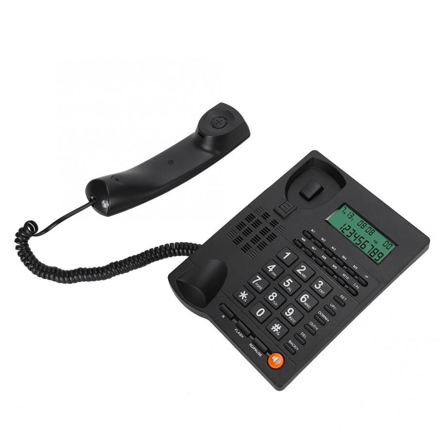 L109 English Trade Call Desk Display Caller ID Telephone for Home Office Hotel Restaurant Black Desk Telephone