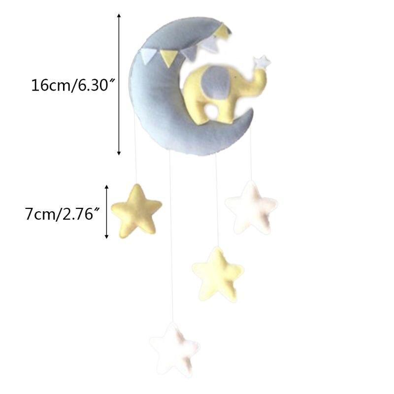 Baby Krippe Nicht-gewebte Mond Sterne Wind Glockenspiel Spielzeug Zimmer Decke Handy, Mobiltelefon Hängen Dekor R66D
