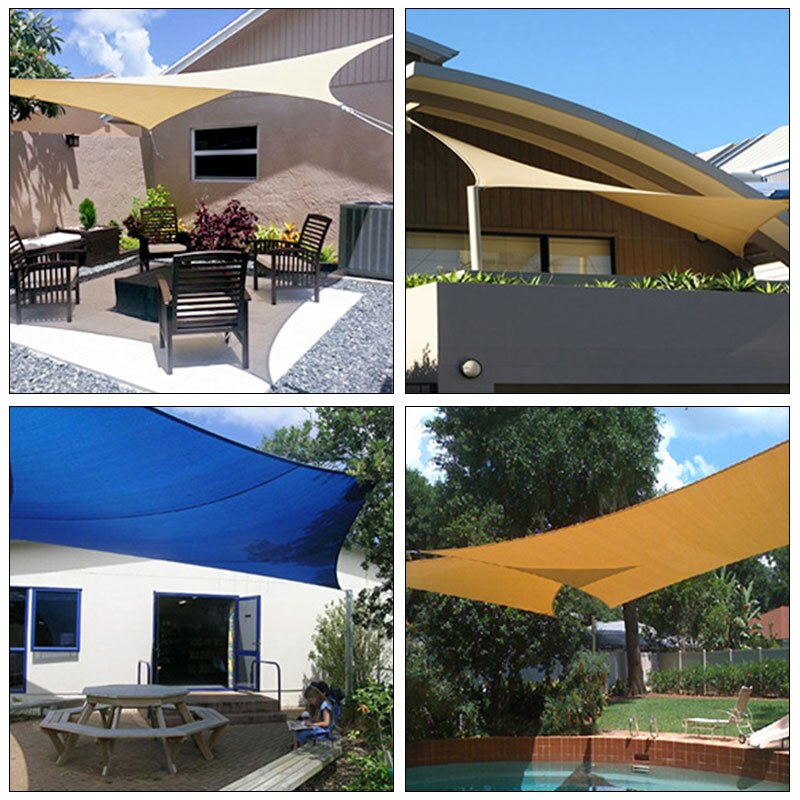 Sun Shade Canopy Cover Sail Sunproof Mesh Net Sunshade For Garden Yard Car Plant Sunshade Beach Camping Patio Pool 3 Sizes