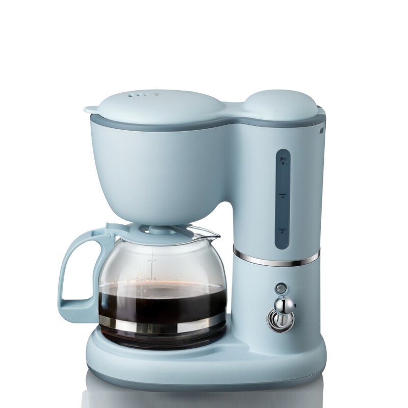 DMWD 600ML Mini American Coffee Machine Fully Automatic Drip Coffee Maker Bubble Tea Maker for Household And Office 220V: Blue 220V