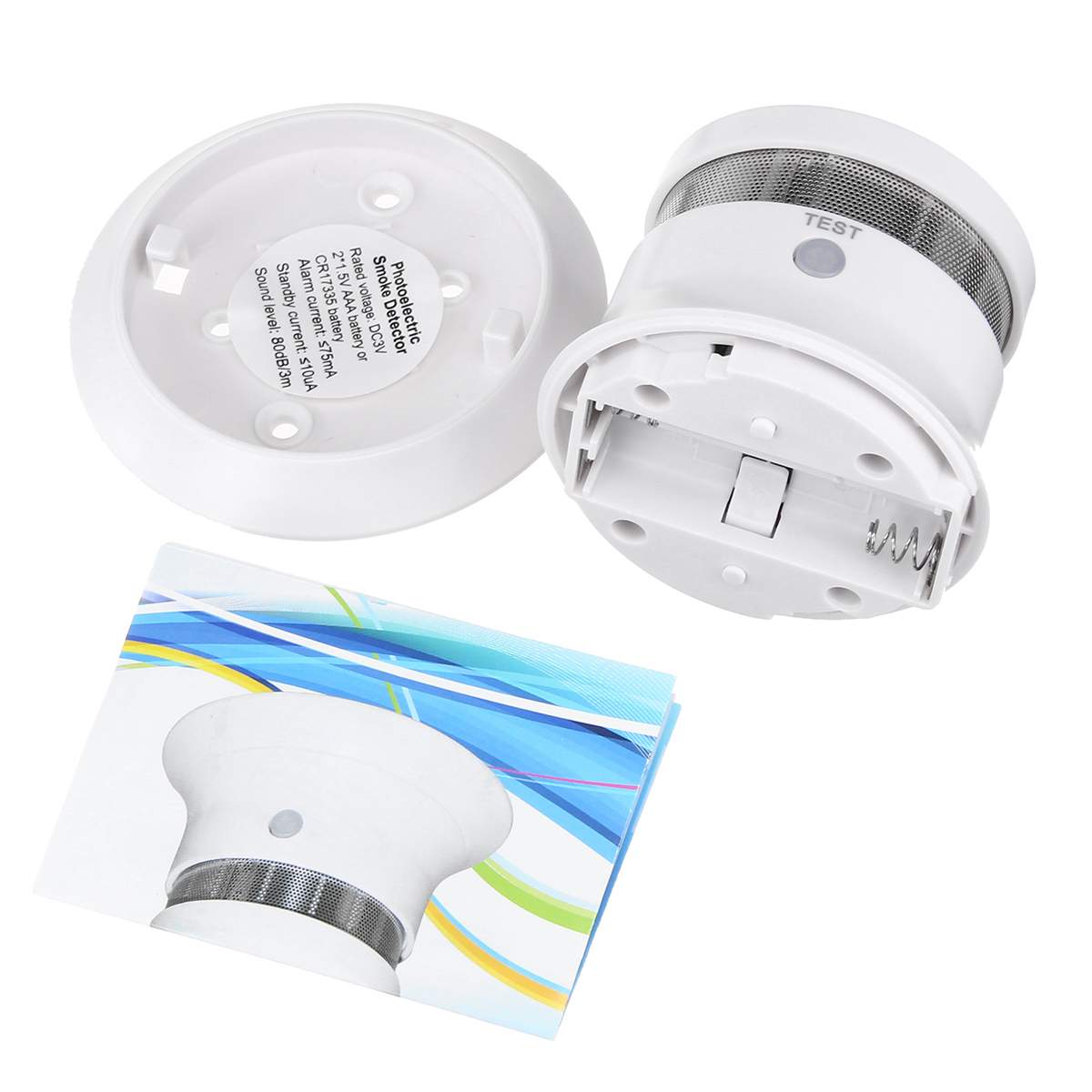 Wall Mounted Portable Wireless Smoke Alarm Detector Sensor Hoisting Mounted for Fires Sound Alarm Home Security Alarm System