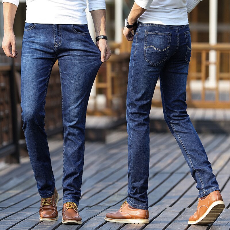 2020 cholylspring og sommer mærke stretch denim bukser til mænd slim fit jeans straight jeans plus størrelse 28-40