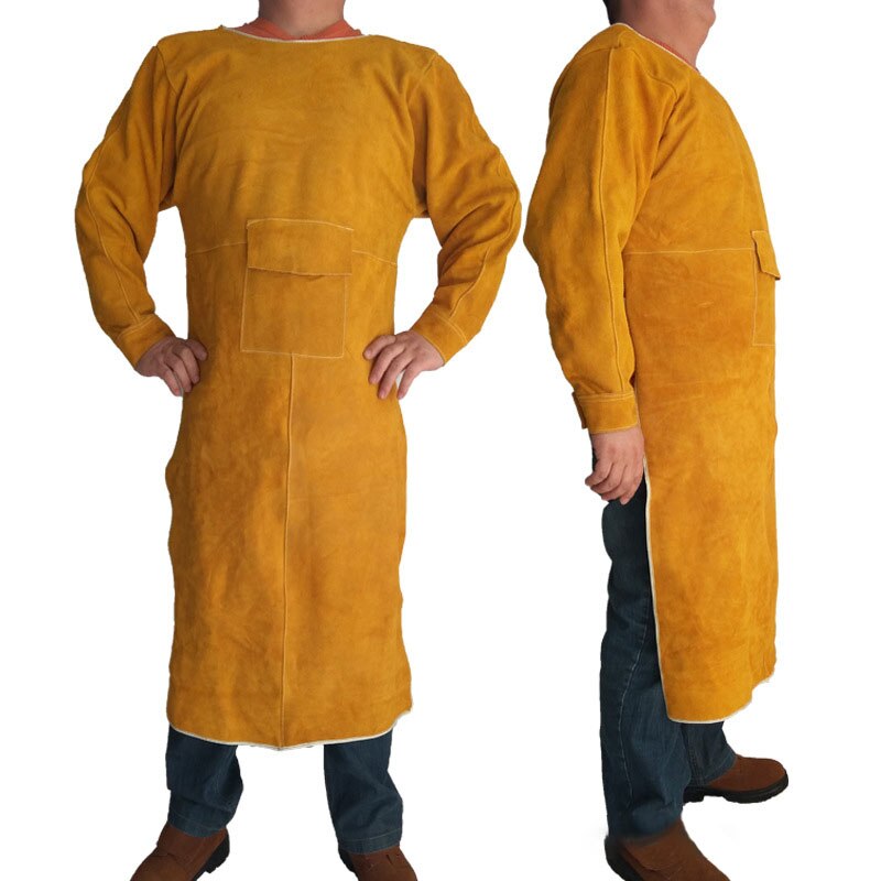 Cowhide Work Clothes Apron Welding Protective Clothing Heat and Fire Resistant Welders Safety Clothing Welding Apron