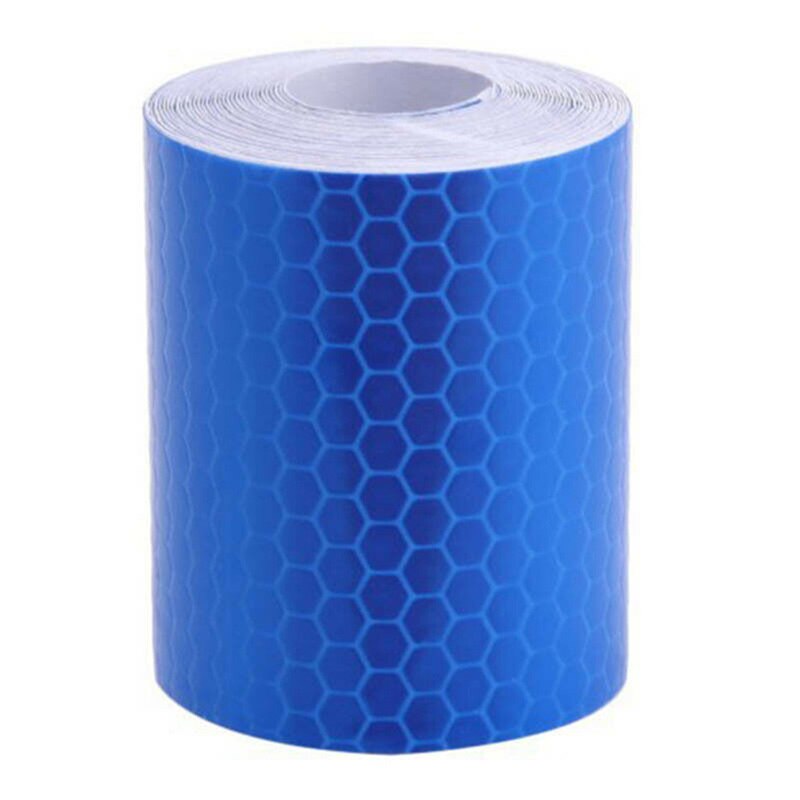 100 cm X 5 cm Warnband Reflektierende Film Auto Sicherheit markieren Reflektierende Streifen Aufkleber Warnung Licht Reflektor Schutz Aufkleber: Blau
