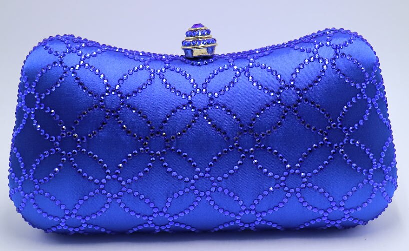 Royal Nightingales Crystal Evening Clutch Bag and Evening Bags Box Clutch for Womens with Shoulder Chains Gray Black Blue: 12