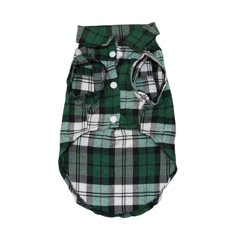 Dog Clothes For Pomeranians Plaid Shirt Pomeranian Dog Clothes Sphynx Clothes Spring Summer Stripe T-Shirts Clothing Dog Vest: Green / XL