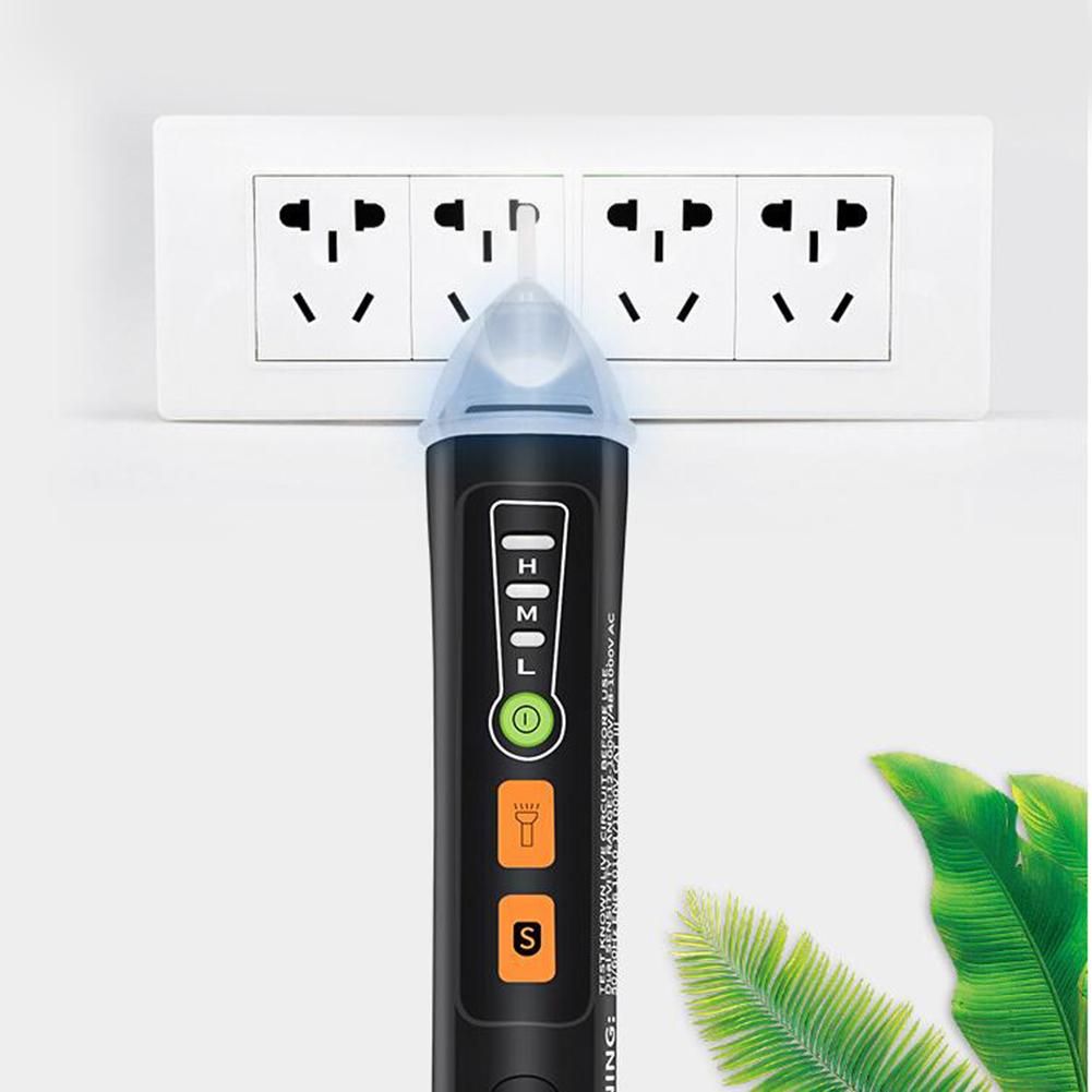 Spændingsdetektor smart firewire el-testpen berøringsfri spændingstester med led lommelygte buzzer alarm til elektriker