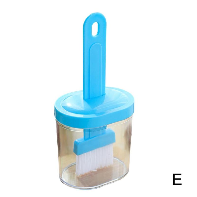 Portable Silicone Oil Brush Bottle Barbecue Brush with Protective Cover Heat Resistant Baking Tools Pastry BBQ Outdoor: blue