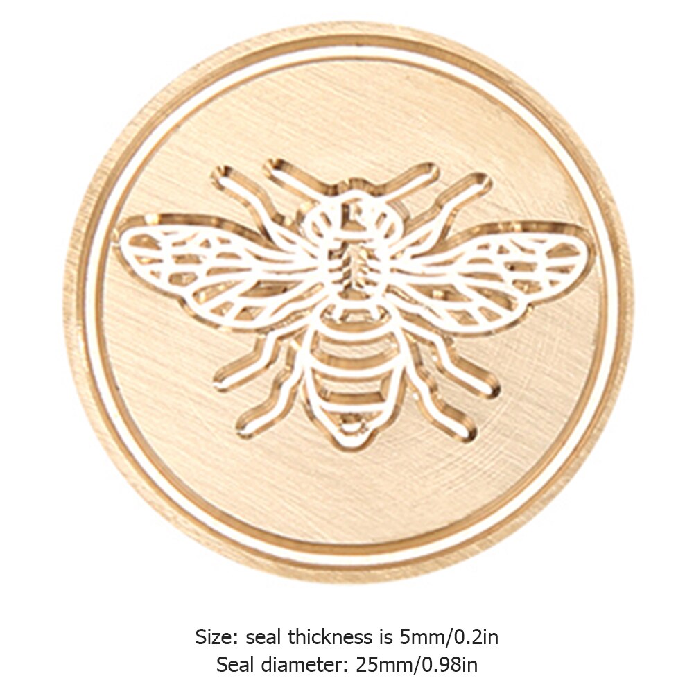 Replace Copper Head Hobby Tools Sets Wax Seal Antique Sealing Wax Stamp Wood Handle DIY Envelope Wedding Invitations: D