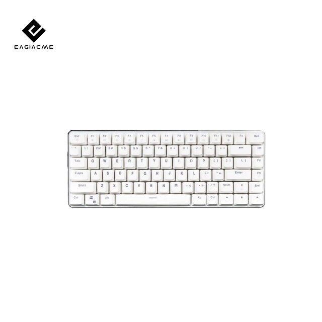 82 Keys Gaming Mechanical Keyboard Mini Keyboard Swap White Backlit Double Color Injection Keycaps Metal Panel Anti-ghostin: White / Blue Switch