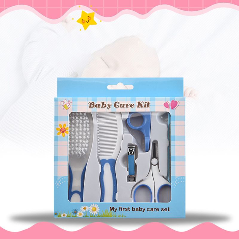 6 Pcs Del Bambino Dei Capelli Del Chiodo Kit Per La Cura Quotidiana Bambini Appena Nati Attrezzi Strigliatura E Tolettatura Pennello e Manicure Set G99C