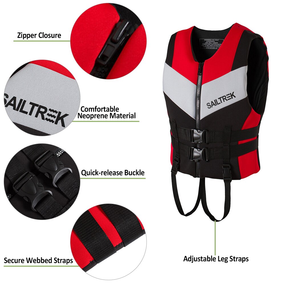 Neoprene Pesca Giubbotto di Salvataggio Kayak Giubbotto di Salvataggio sport Acquatici Pesca Kayak Canottaggio Nuoto di Sicurezza Giubbotto Salvataggio Per adulti