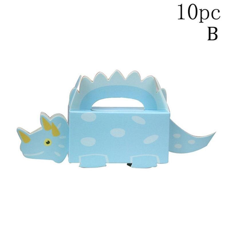 10Pcs Dinosaurus Doos Gemonteerd Dinosaurus Doos Dinosaurus Snoep Box Kids Verjaardag Papier Dozen Voor Verpakking: B
