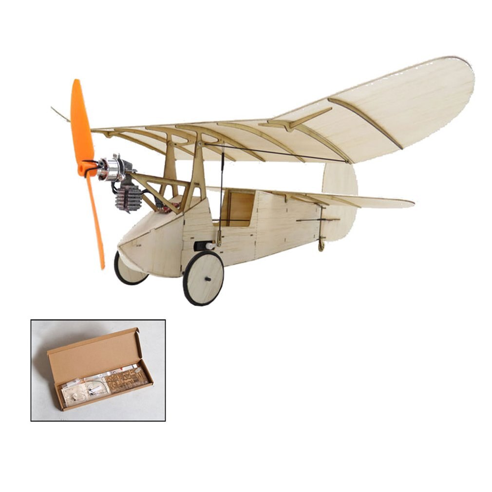 K6 KIT/Electronic Sopwith Pup RC Plane Balsa Wood 378mm Warbird Aircraft Kit with Brushless Power System Aeromodelling Kit: K7 KIT Version