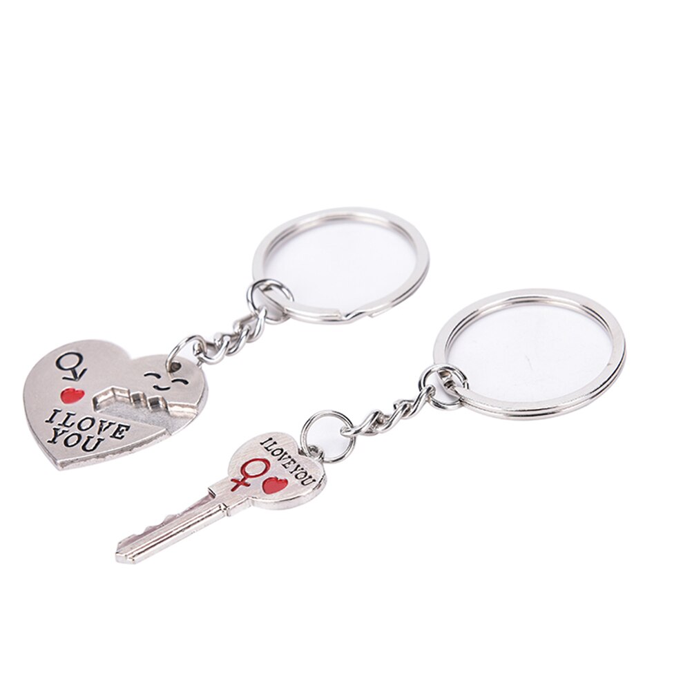 1 par par jag älskar dig brevleksak nyckelring hjärta nyckelring silverglada älskare älskar nyckelring souvenirer alla hjärtans dag
