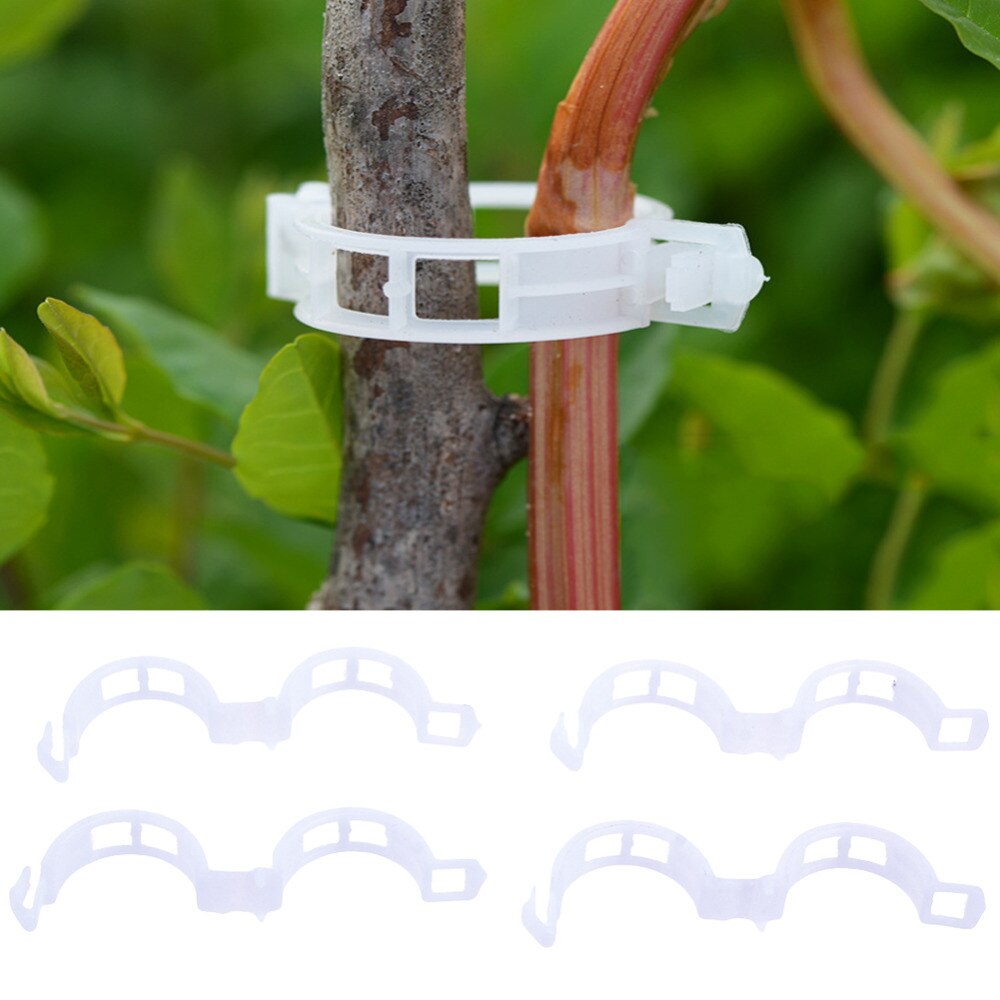 200pcs Tomato Veggie Garden Plant Support Clips for Greenhouse Garden Plant Clip Durable 30mm Plastic Plant Clip