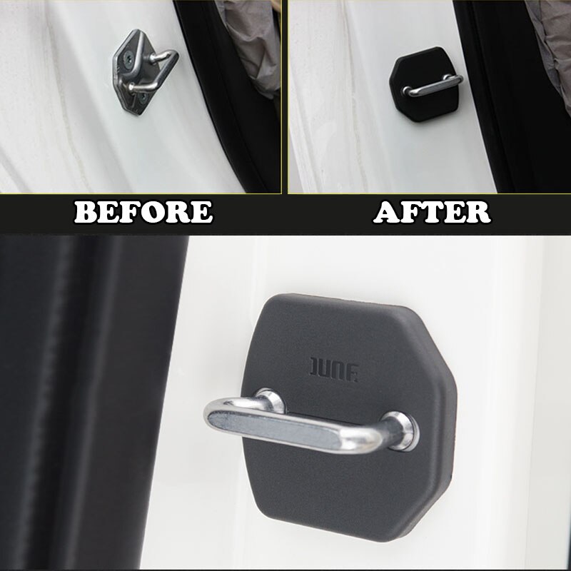 For volvo  xc60 xc70 s60 s80 v60 bil dørlås deksel anti-rust dør låse spenne beskytter case cap klistremerke