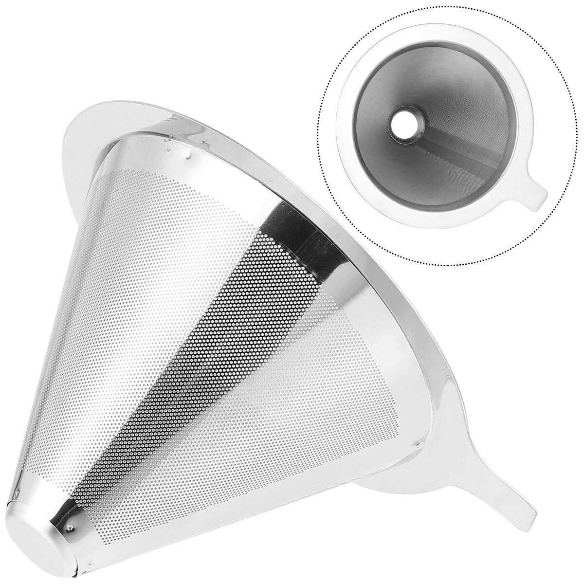 1pc Reusable Drip Coffee Filter Pour Over Coffee Filter Cone Coffee Dripper