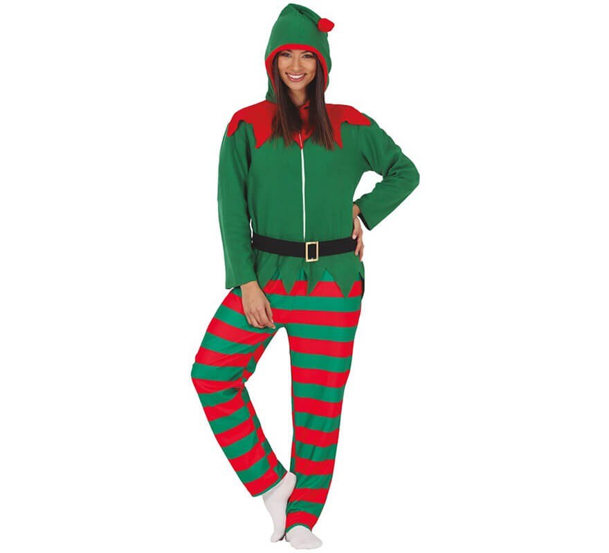 Disfraz de Elfo Pijama para mujer - Navidad - Hadas, Duendes, Elfos y Ninfas/Navideños/Pijama - Disfraces para adultos