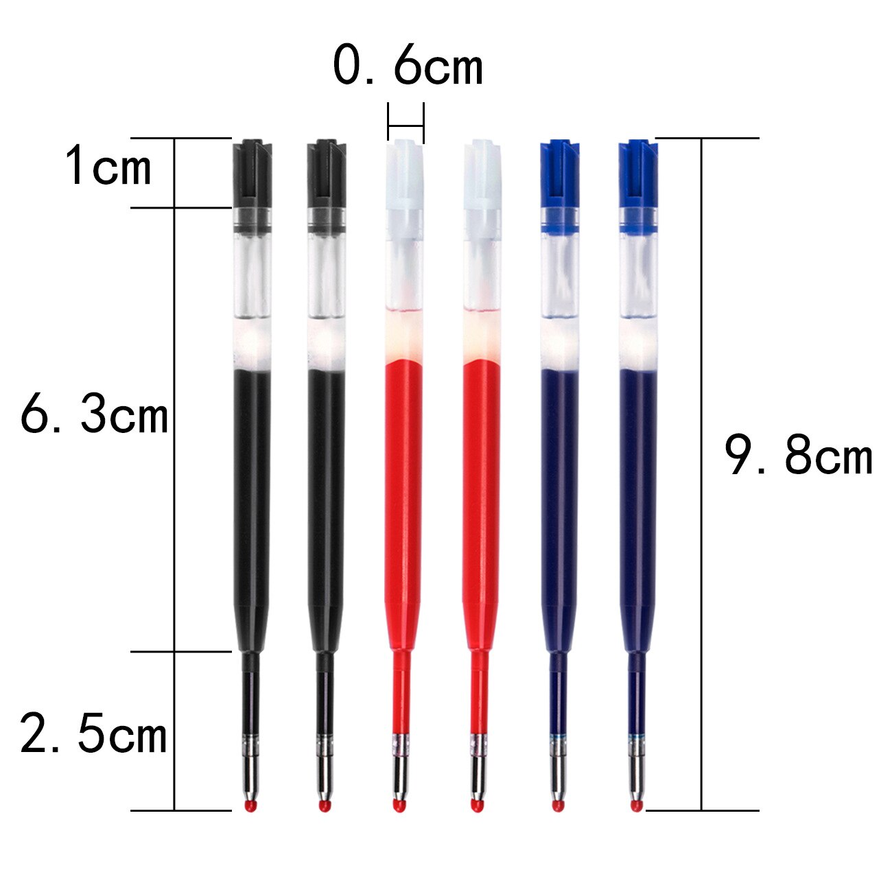 G2 red blue black water based signature refill 0.5mm rotating metal pen to replace carbon refill and press the neutral core