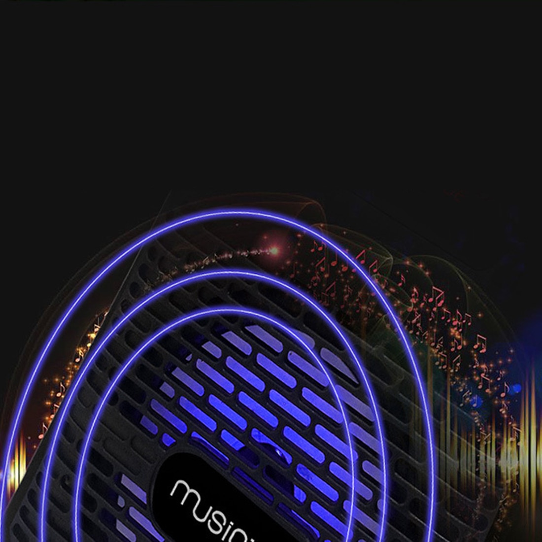 Lasten kannettava bluetooth kaiutin langaton kaiutin mini karaoke kone karaokesoittimet puhelimen pidikkeellä - musta