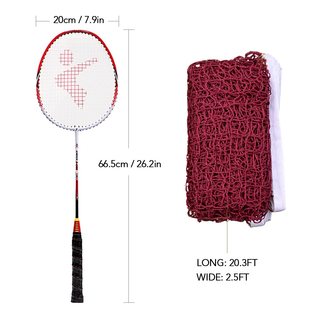 REGAIL Badminton Rackets Set Family Badminton Racquet Set Lightweight Badminton Racquets Shuttlecocks Badminton Net Carrying Bag