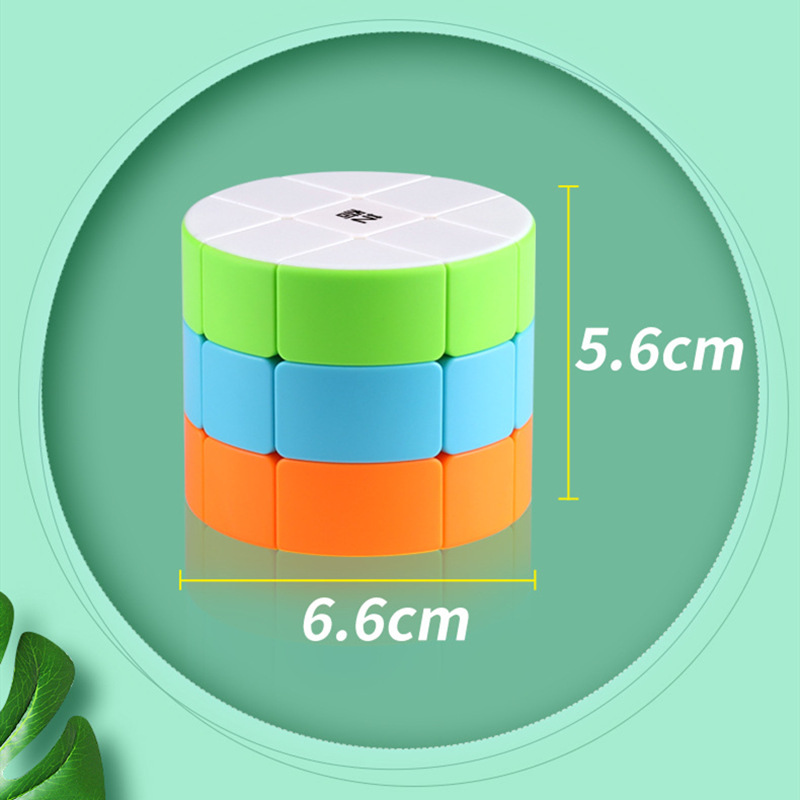 Qiyi 3X3 Cilinder Cube Magic Snelheid Stickerloze Professionele Fidget Speelgoed Qiyi Cilinder 3X3X3 Cubo magico Puzzel