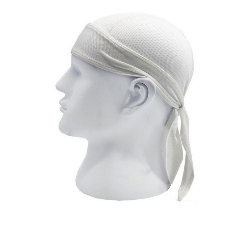 Ademend Multifunctionele Mannen Fiets Hoofdband Fietsen Bandana Piraat Hoofd Sjaal Running Riding Hoed Kap Hoofdband: WHITE