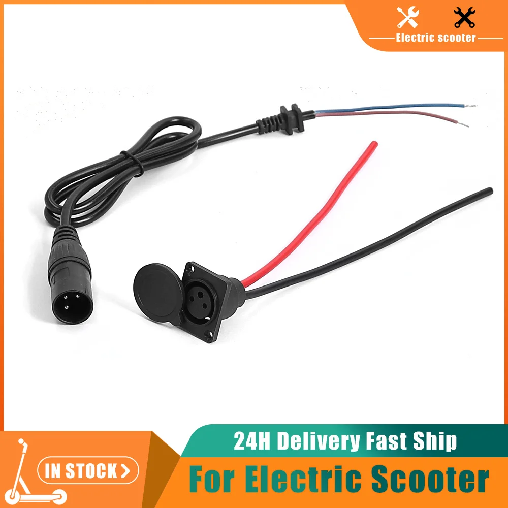 Universal 3pin Charge Connector Male Plug Interface Cable 2Wire Connector Female Socket for Electric Scooter E-Bike Parts