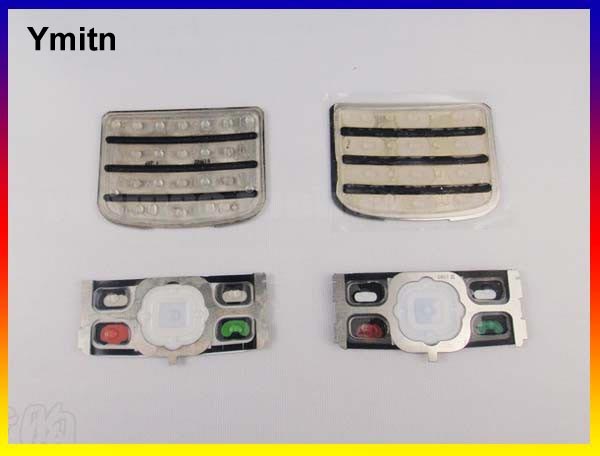 Zwart/Zilveren/Gouden Ymitn Behuizing Home hoofdmenu toetsenborden knop beschermhoes Voor NOKIA 6700 6700C