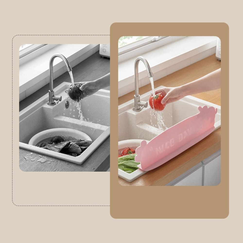 Silikon kjøkken vannledeplate gjenbrukbar myk vask sprutbeskyttelse praktisk antisprut vask klaff blokk kjøkkenutstyr