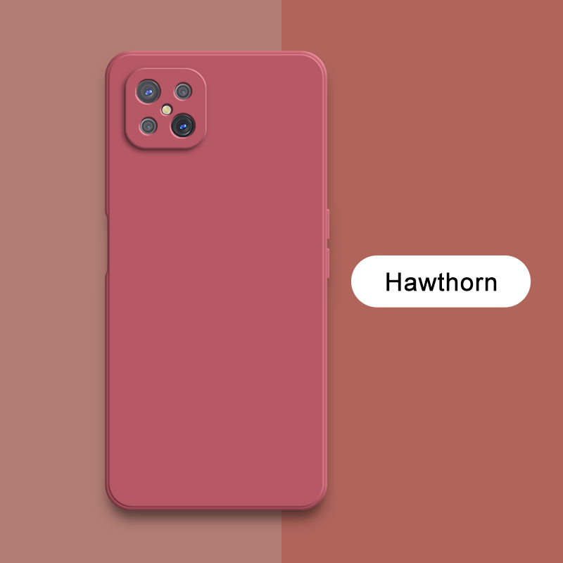 Custodia quadrata in silicone liquido per OPPO A92s Reno4 Reno 4Z Z 5G Fotocamera protettiva 360 Custodia morbida antiurto per telefono Accessori Funda: Neoprene / Argento